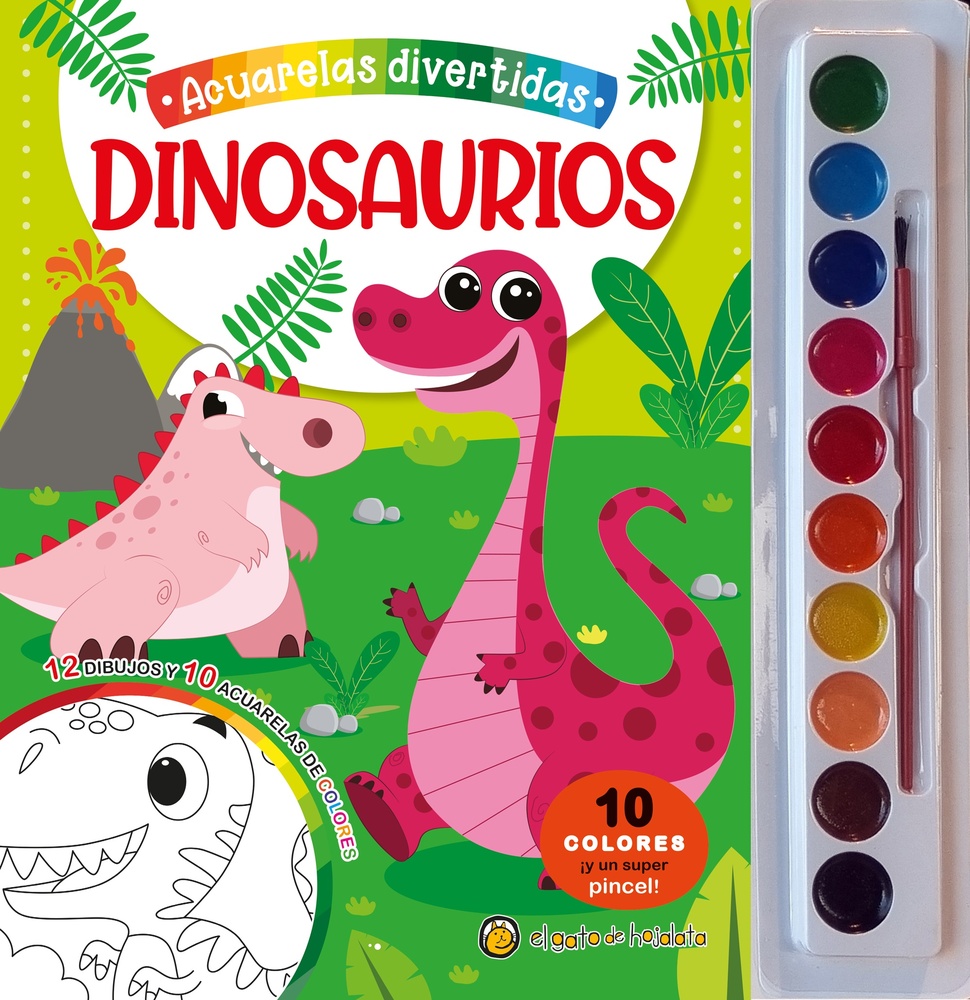 Acuarelas Divertidas - Dinosaurios