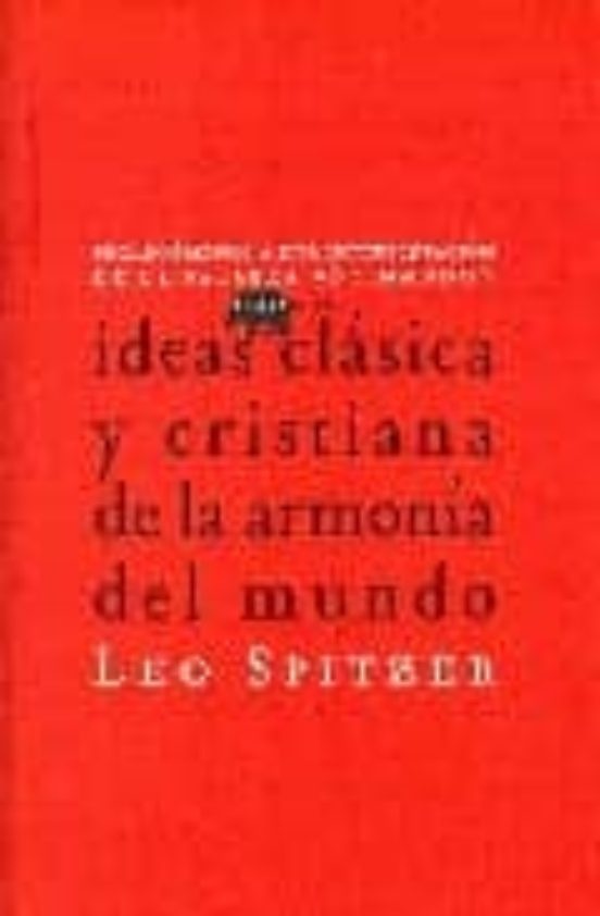 Ideas clasica y cristiana de la armonia del mundo