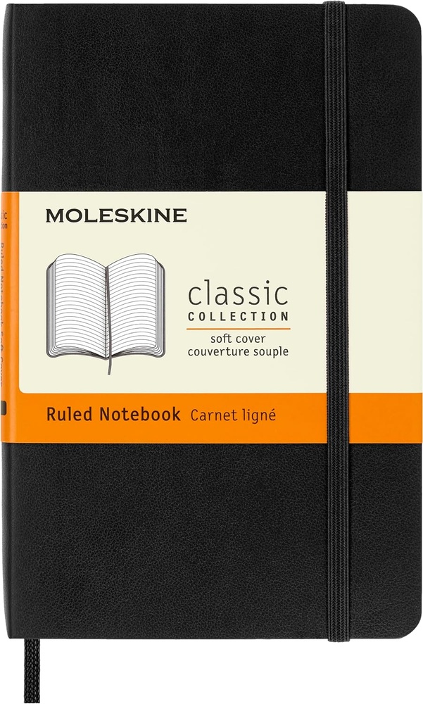 Cuaderno rayado negro Classic Flexible Pocket