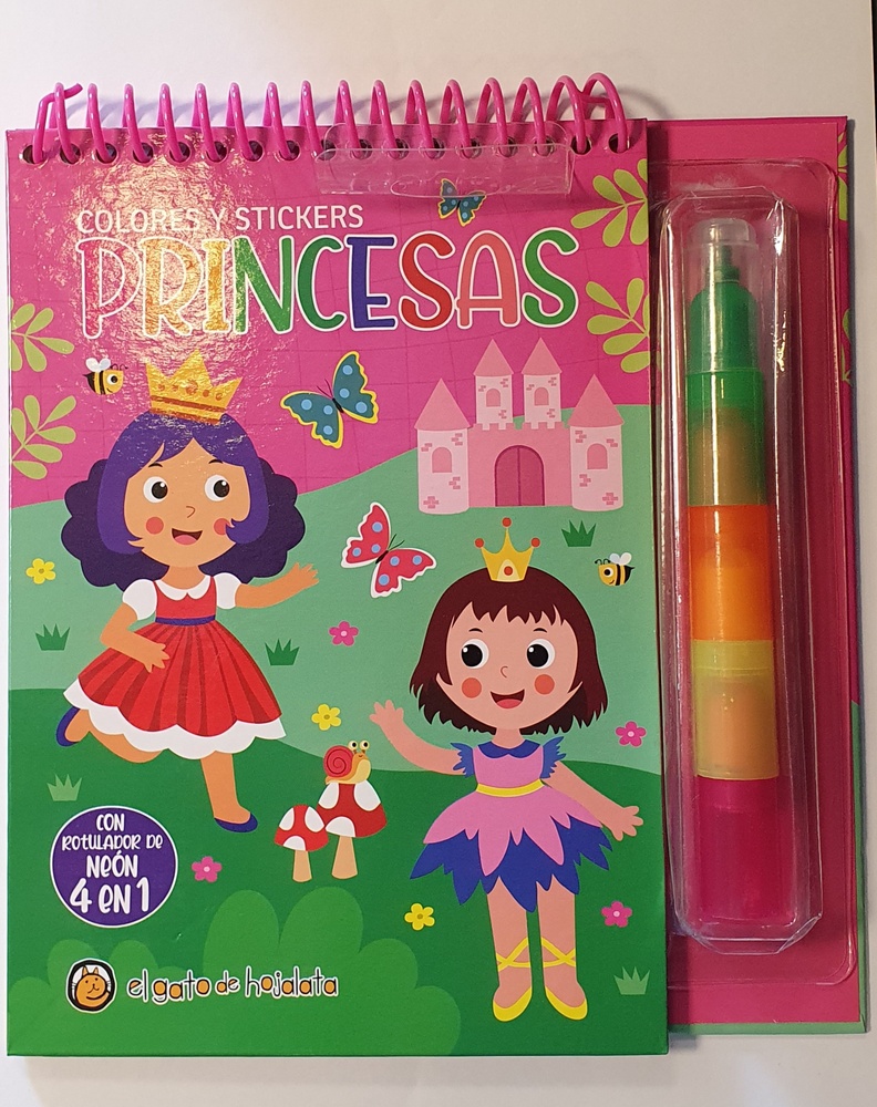 Colores 4 en 1 y stickers princesas