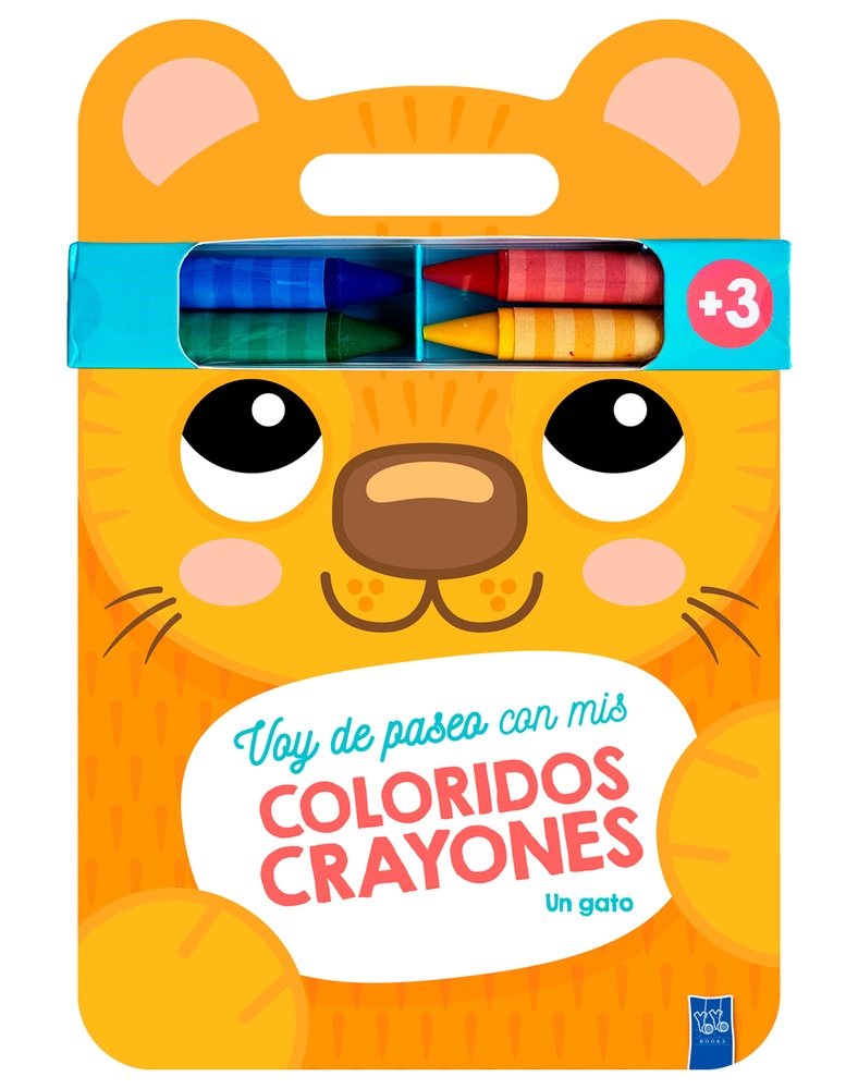 Voy de paseo con mis coloridos crayones: Un gato