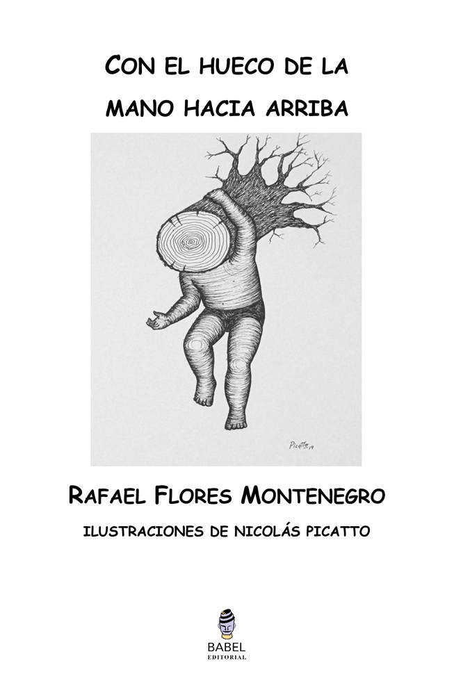 Con el hueco de la mano hacia arriba