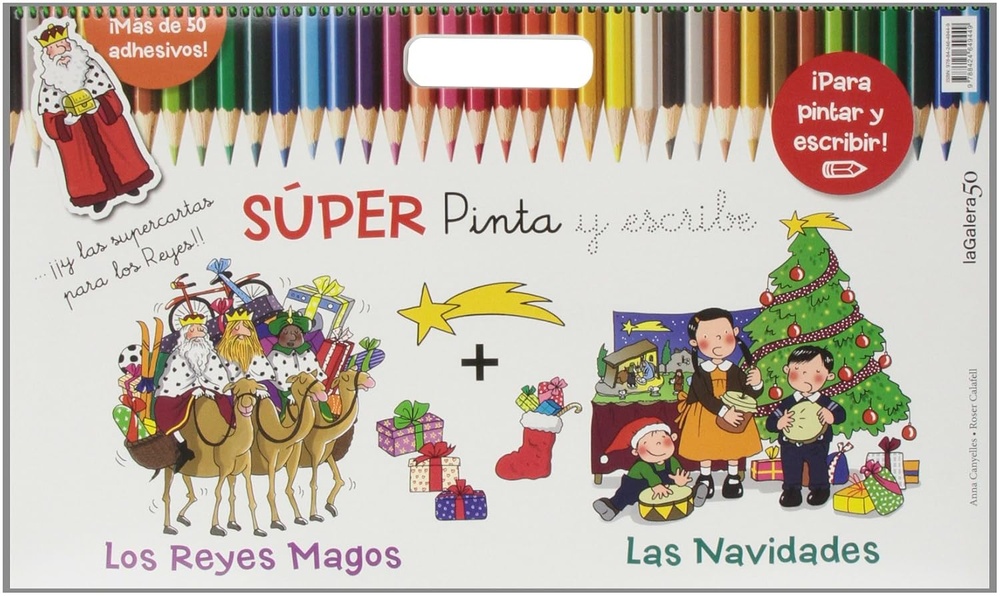 Super pinta y escribe los reyes las navidades