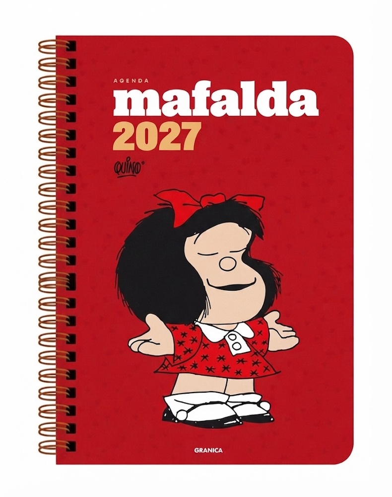 Mafalda 2027 Anillada Columnas Rojo