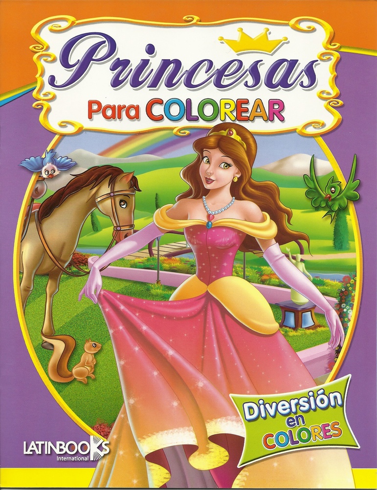 Princesas colorear - violeta