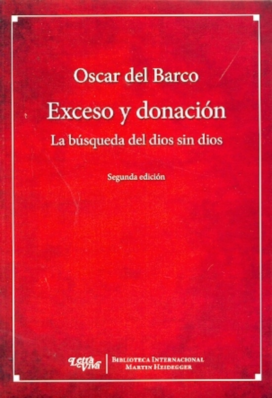 Exceso y donacion. La busqueda del dios sin dios