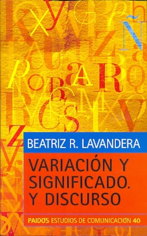 Variacion y significado. Y discurso.