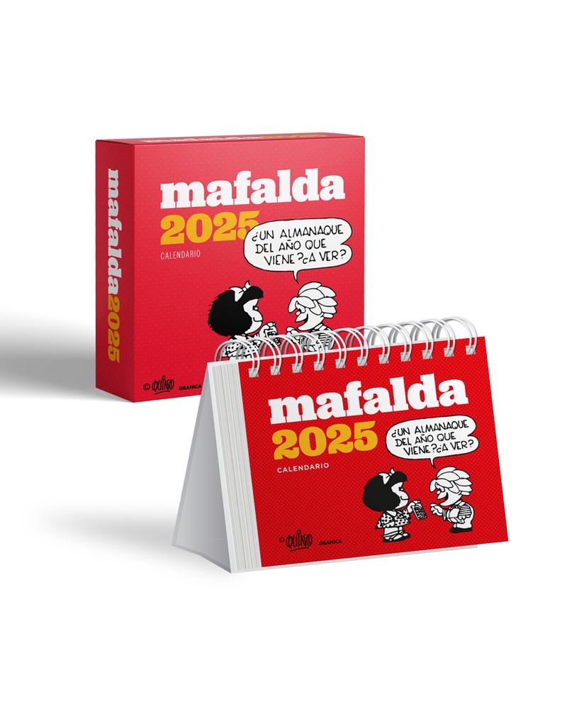 Mafalda 2025 calendario caja - roja