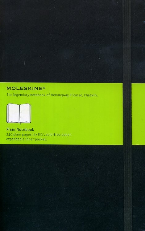 Cuaderno liso negro Classic Tapa dura Large