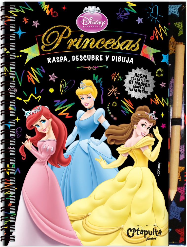 Raspa, descubre y dibuja: Princesas