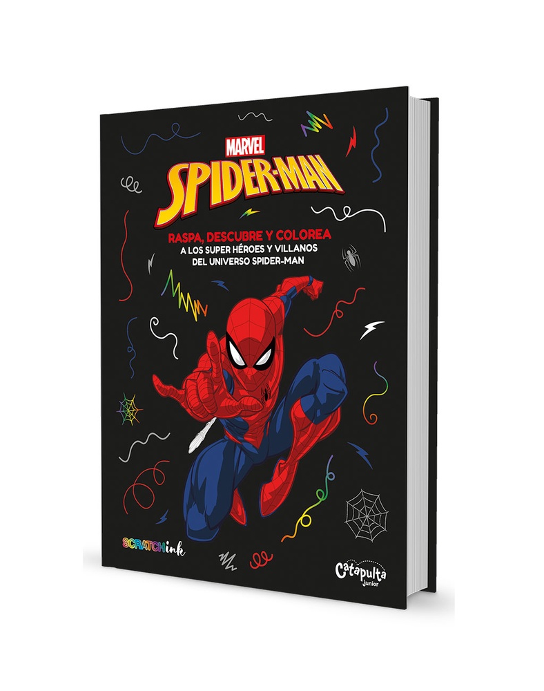 Raspa, descubre y colorea: Spiderman