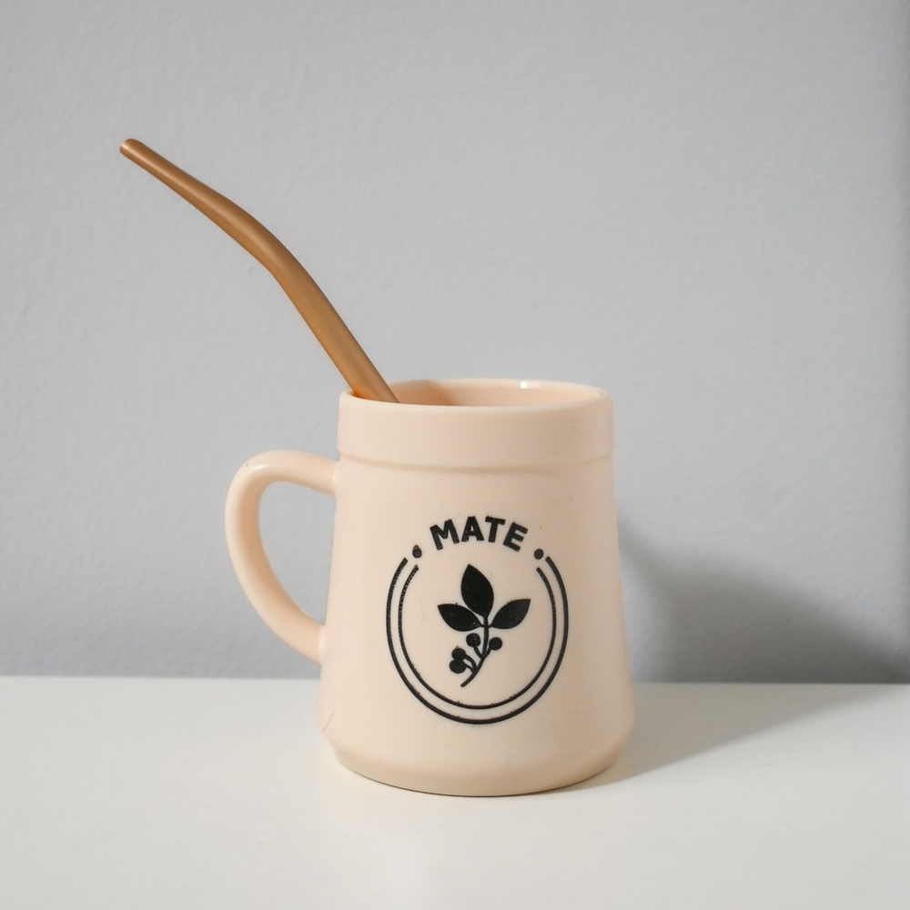 Mates plástico con Asa - Vainilla