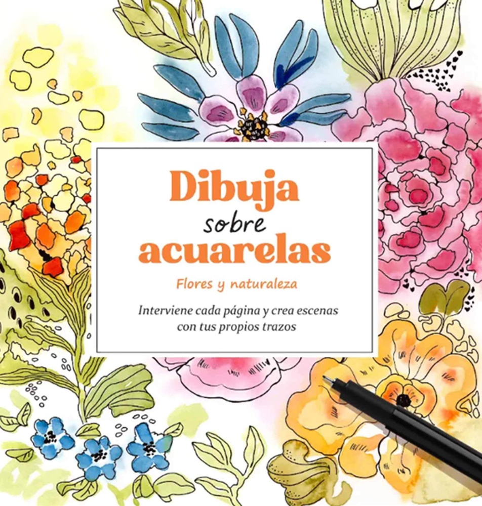 Dibuja sobre acuarelas. flores y natural