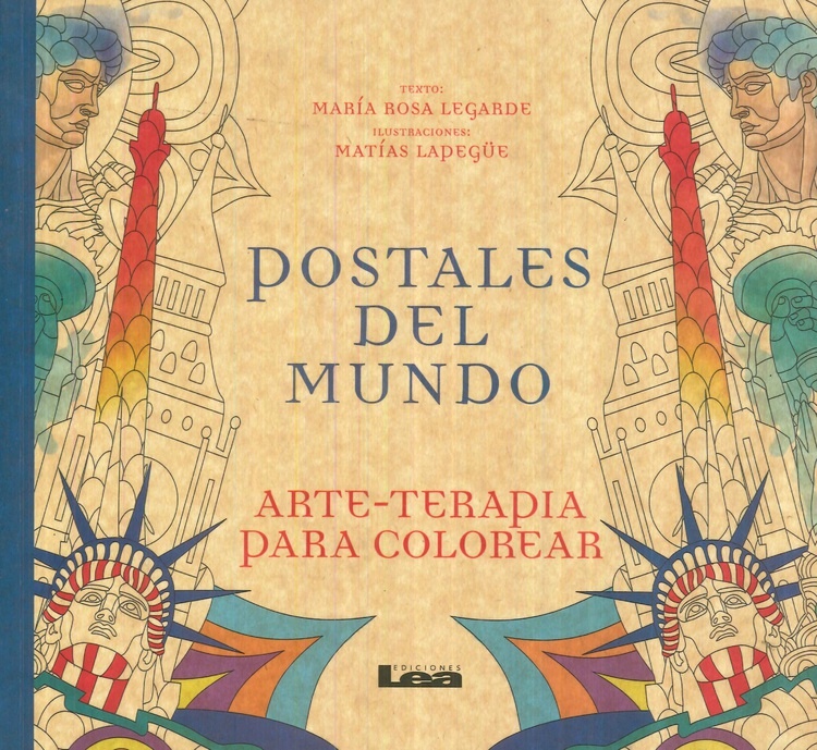 Postales del mundo : arte-terapia para colorear