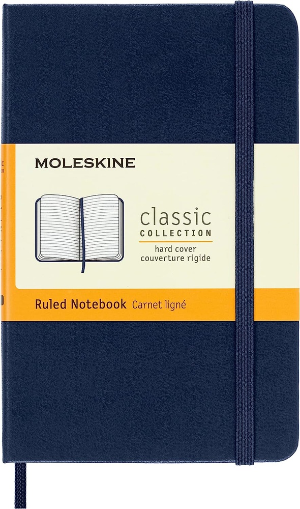 Cuaderno rayado azul Classic Tapa dura Pocket