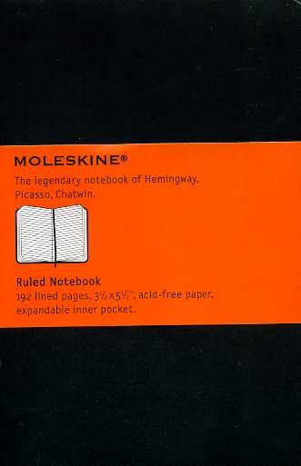 Cuaderno rayado negro Classic Tapa dura Pocket