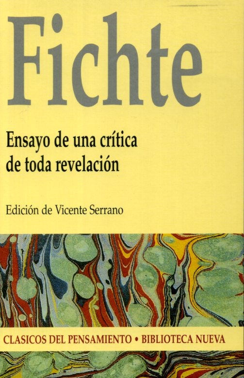 Fichte , ensayo de una crítica de toda revelación