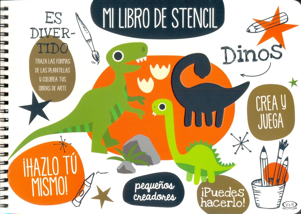 Dinos. Mi libro de stencil