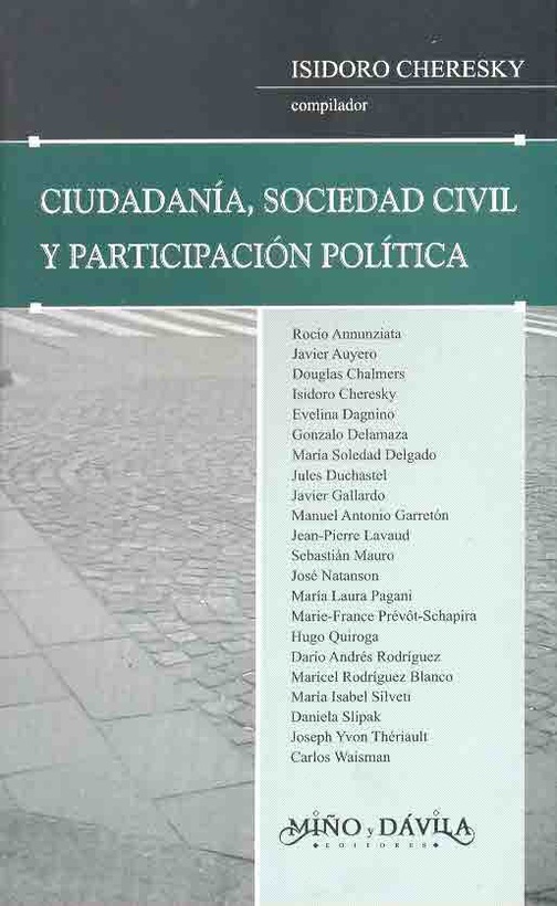 Ciudadanía, sociedad civil y participación política