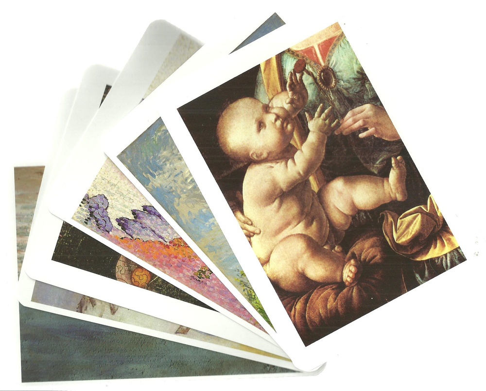 Arte y Poesía Juegos - 6 tarjetones para maternal e inicial. Obras: Da Vinci, Monet, Cassatt, Klee, 