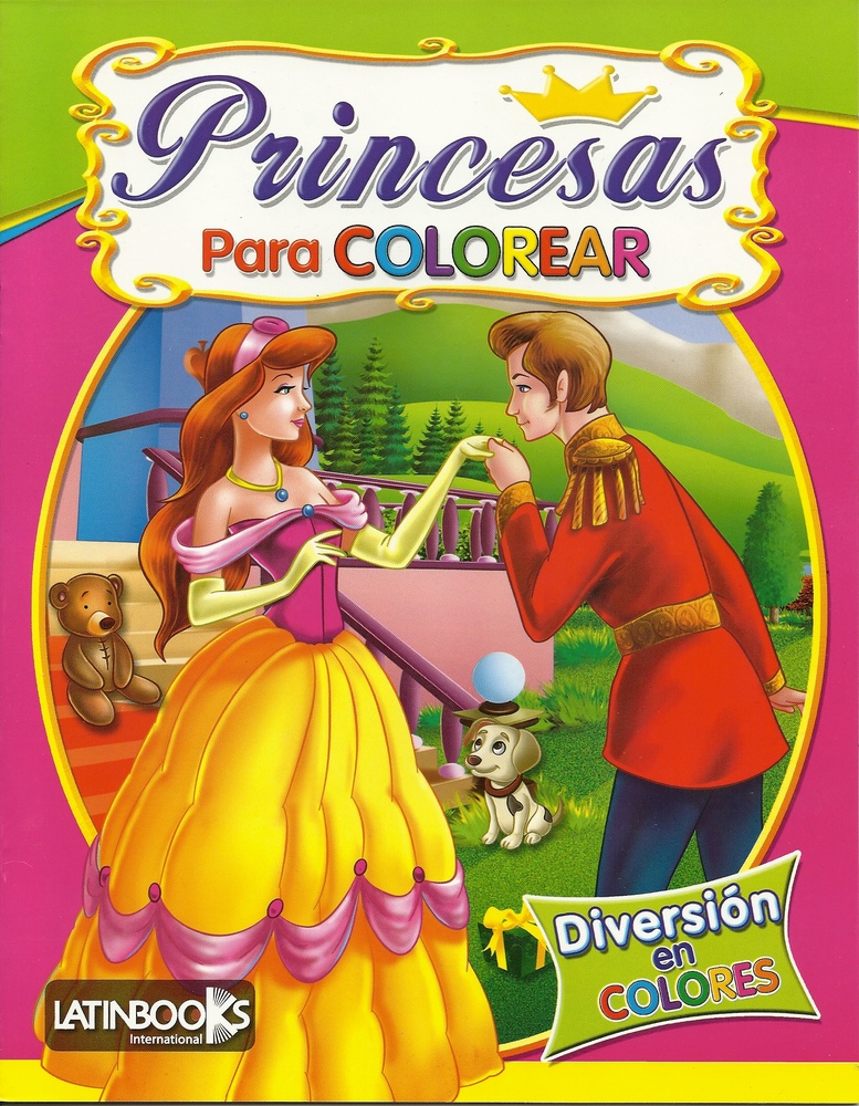 Princesas colorear - rosa