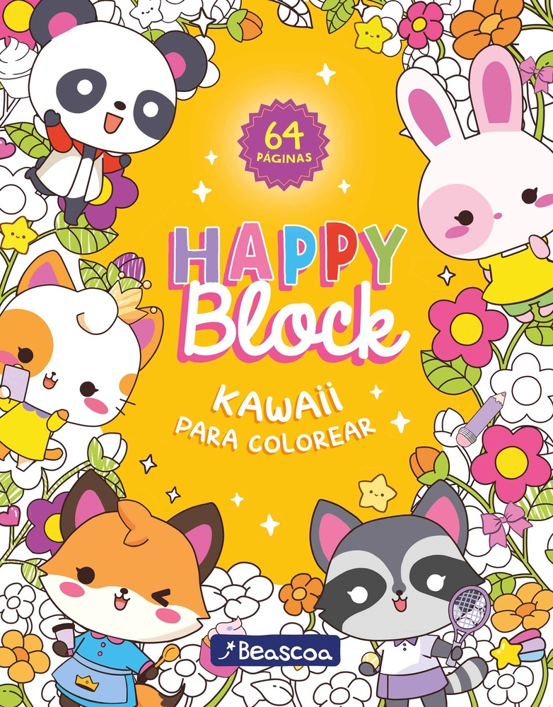 Block para colorear - kawaii