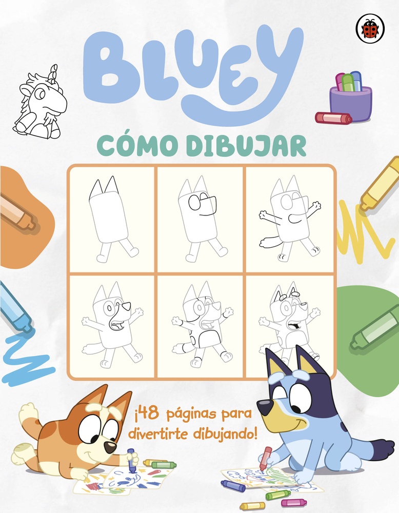 Bluey. actividades como dibujar
