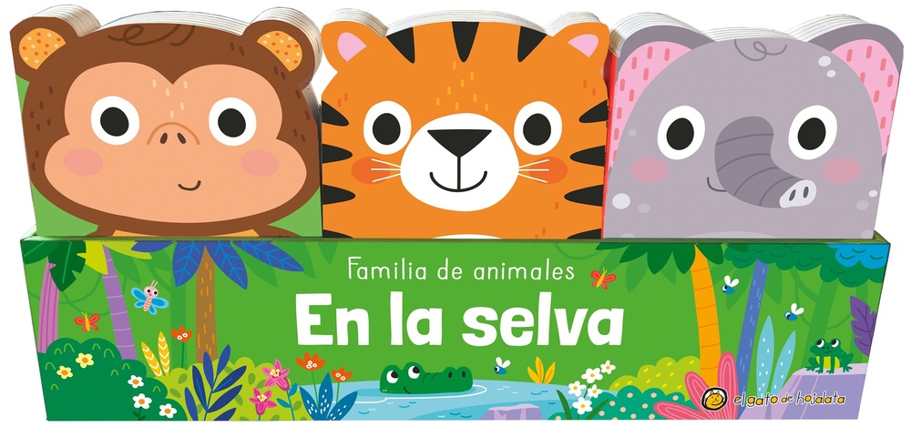 Selva: elefante, mono y tigre