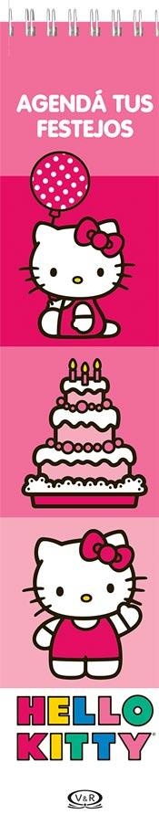 Hello Kitty. Agendá tus festejos. Rosa