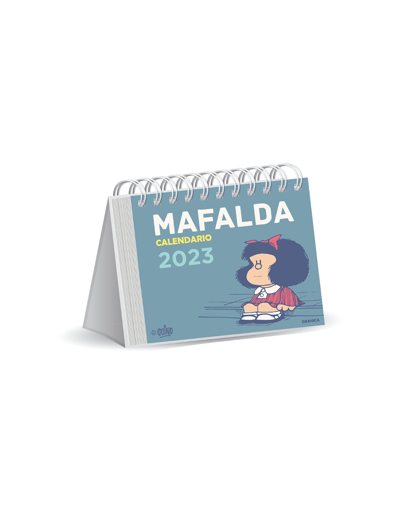Mafalda 2023 calendario escritorio - azul claro