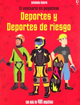Deportes y deportes de riesgo. El vestuario en pegatinas