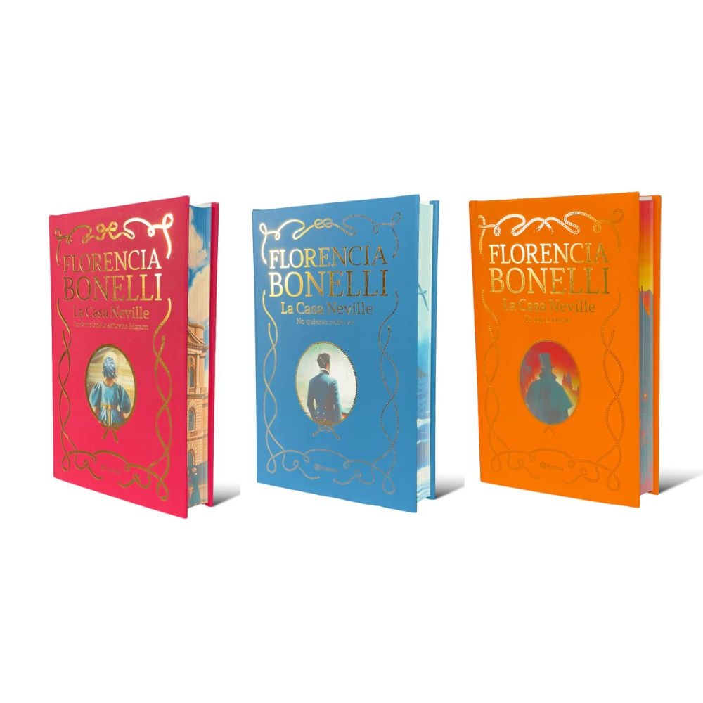 Casa Neville 3 tomos con cantos tintados